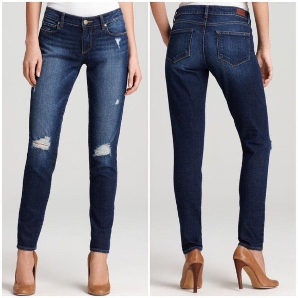 Paige Verdugo Ultra Skinny Distressed Jeans in Decker
